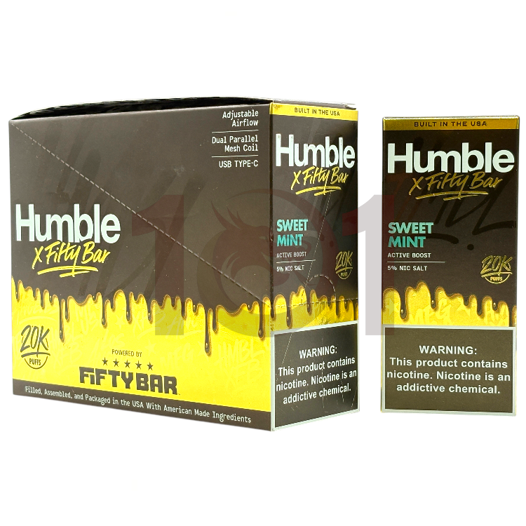 FIFTY BAR SALT NICOTINE 20000 5% HUMBLE - SWEET MINT
