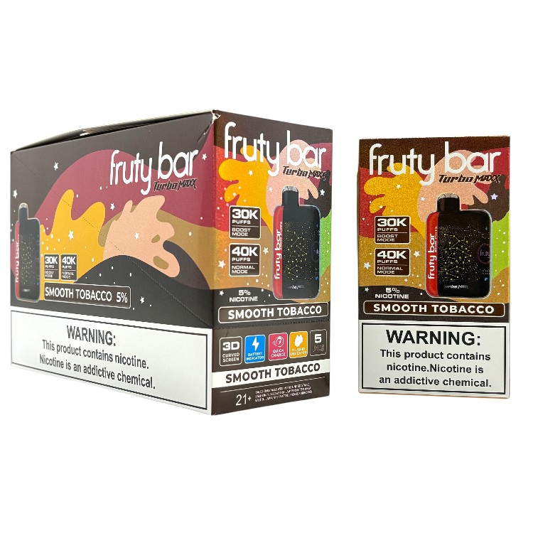 FRUTY BAR TURBO MAX 40000 5% - SMOOTH TOBACCO