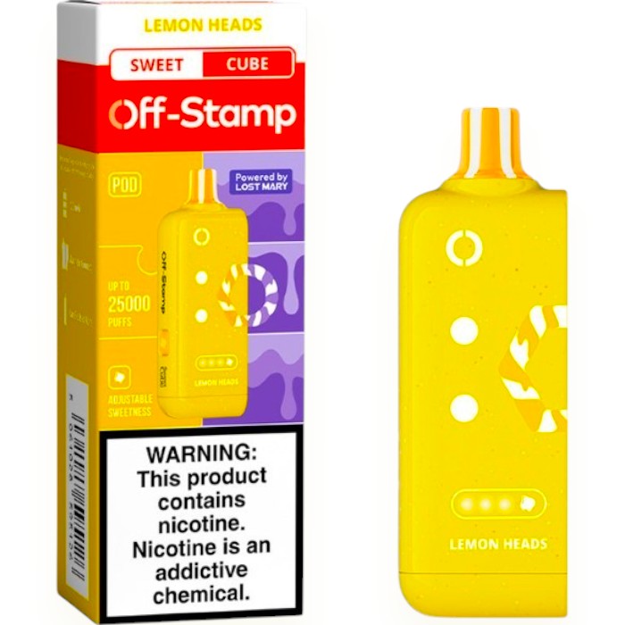 OFF-STAMP 25000 5% CUBE POD - SWEET LEMON HEADS
