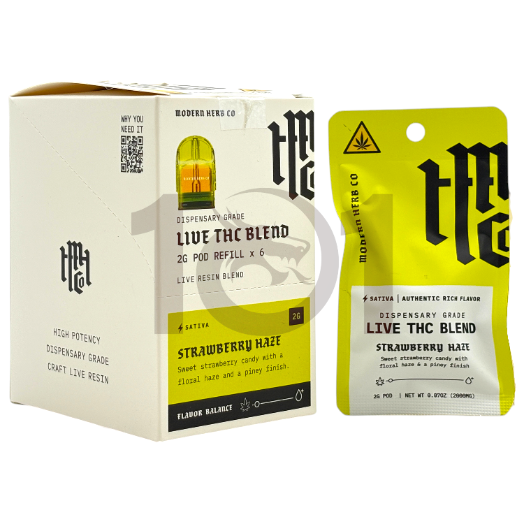 MODERN HERB CO LIVE THC BLEND 2GM POD - SATIVA SOUR DIESEL