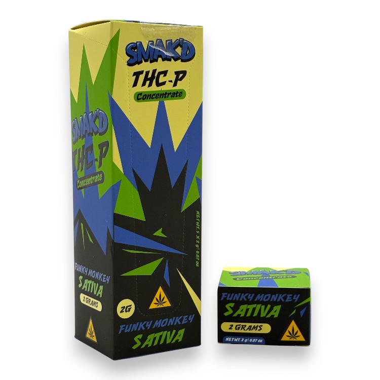 SMAK'D - DELTA - DAB - THCP - 2GM/CT - 5CT/BX - CONCENTRATE - SATIVA - FUNKY MONKEY