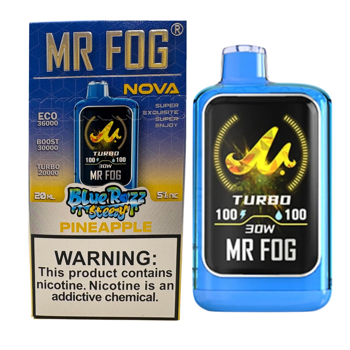 MR FOG NOVA 36000 5% - BLUE RAZZ STEEZY PINEAPPLE