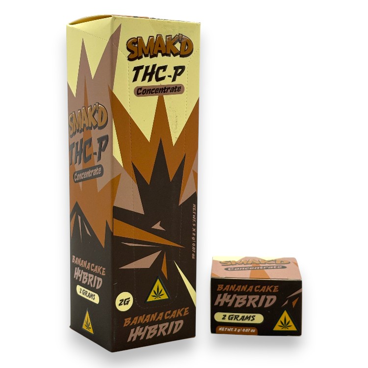 SMAK'D - DELTA - DAB - THCP - 2GM/CT - 5CT/BX - CONCENTRATE - HYBRID - BANANA CAKE