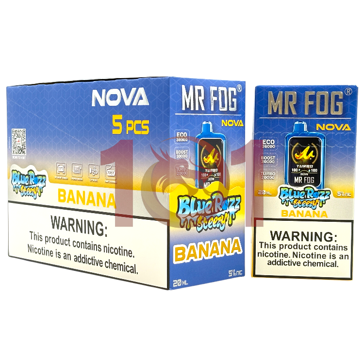 MR FOG NOVA 36000 5% - BLUE RAZZ STEEZY BANANA