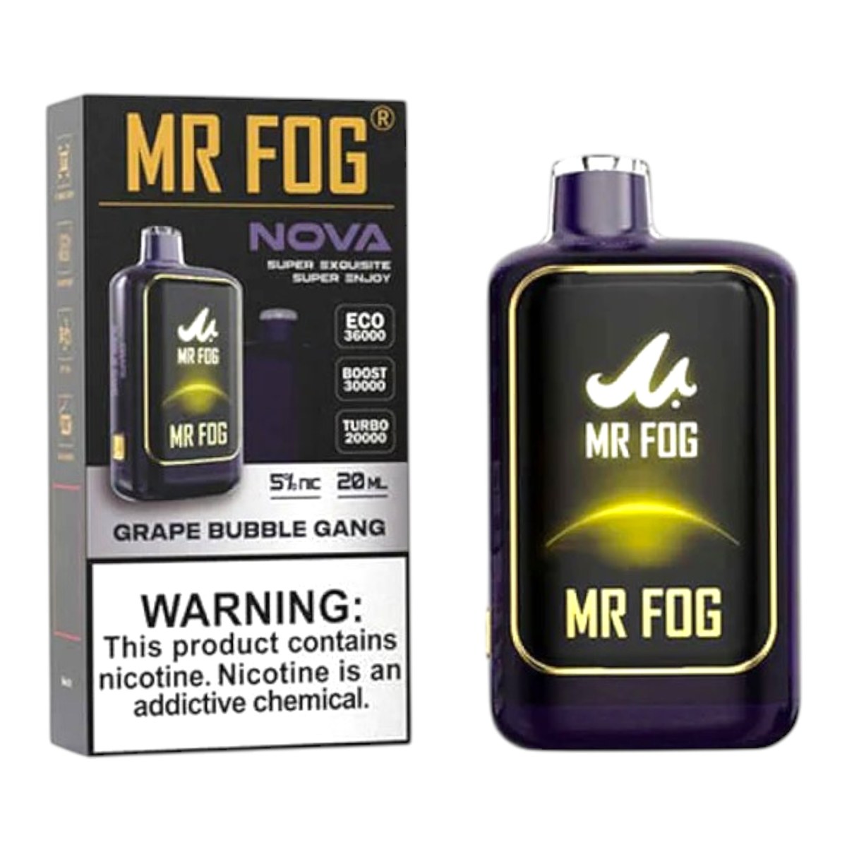 MR FOG NOVA 36000 5% - GRAPE BUBBLE GANG