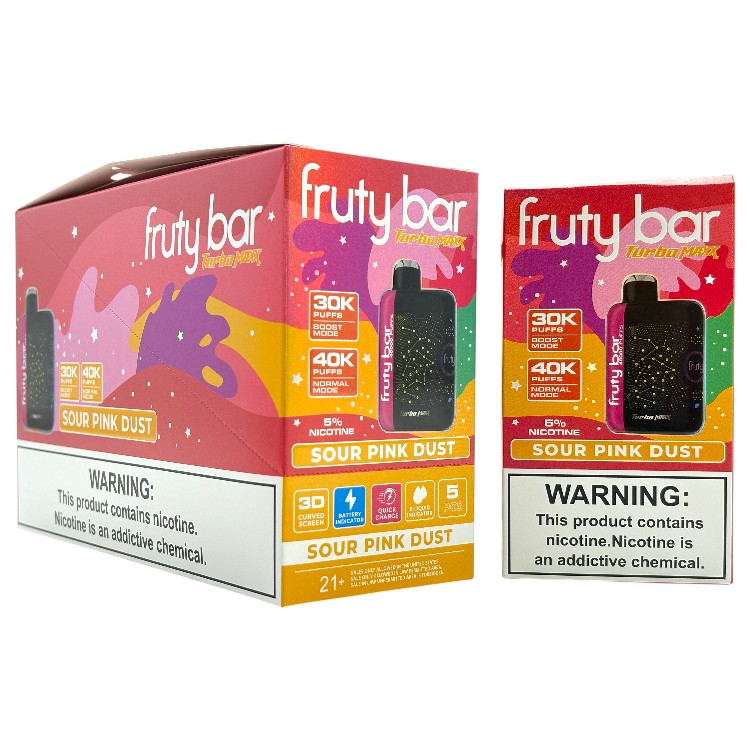 FRUTY BAR TURBO MAX 40000 5% - SOUR PINK DUST