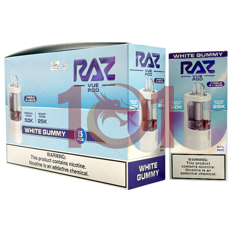 RAZ VUE 50000 POD 5% - WHITE GUMMY