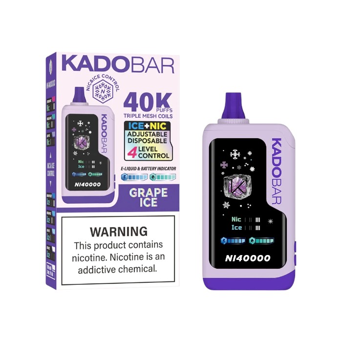 KADO BAR ICE+NIC NI40000 5% - GRAPE ICE