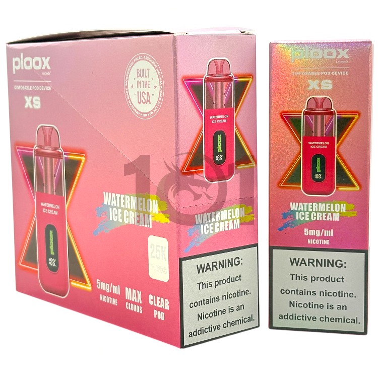 PLOOX 25000 0.5% 18ML HOOKAH POD XS - WATERMELON ICE CREAM