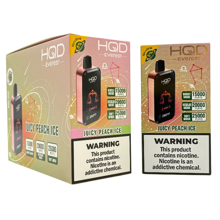 HQD EVEREST 25000 5% - JUICY PEACH ICE