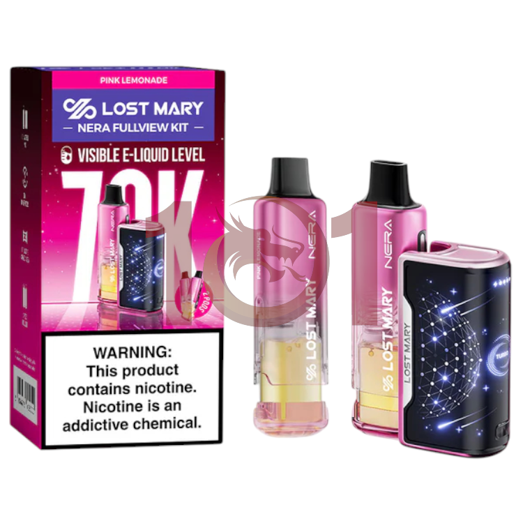 LOST MARY NERA FULLVIEW KIT 70000 5% 2POD + BATTERY - PINK LEMONADE