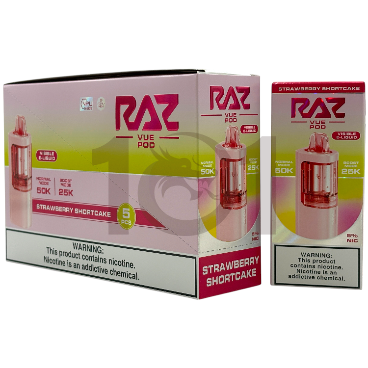RAZ VUE 50000 POD 5% - STRAWBERRY SHORTCAKE
