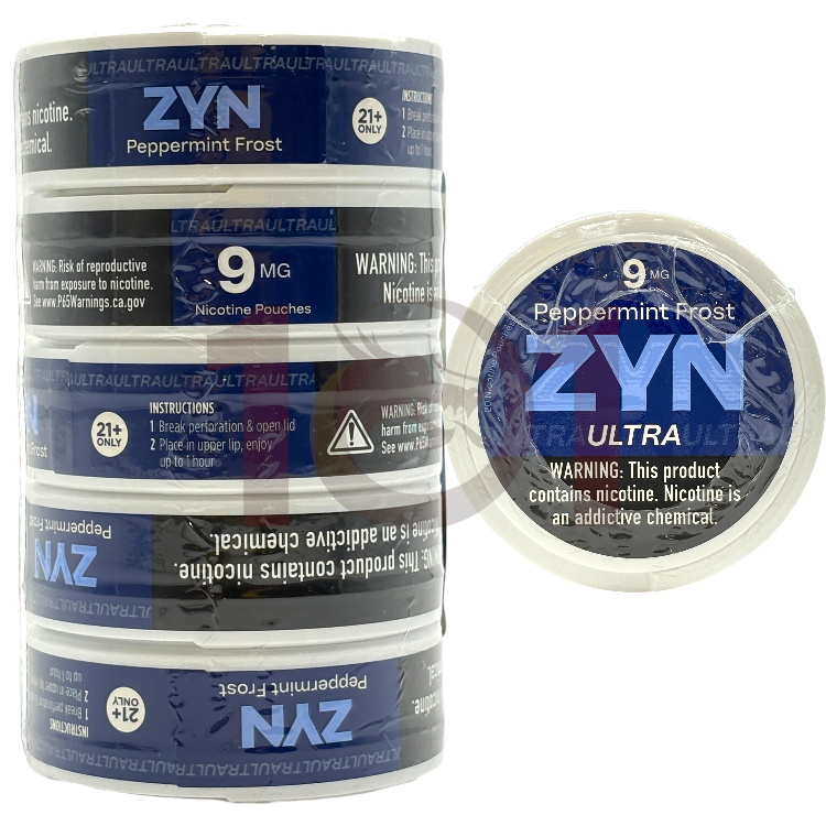 ZYN ULTRA NICOTINE POUCHES 9MG 20CT PK - PEPPERMINT FROST