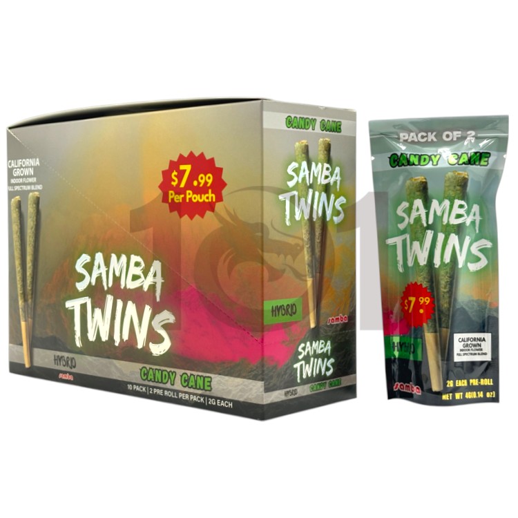 SAMBA TWINS SP 1PK/$7.99 2GM 2CT PK PREROLL HYBRID - CANDY CANE