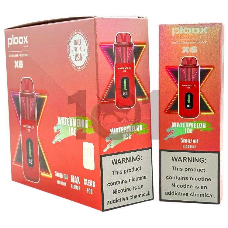 PLOOX 25000 0.5% 18ML HOOKAH POD XS - WATERMELON ICE