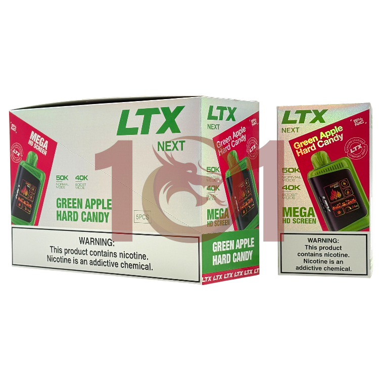 LTX NEXT 50000 5% - GREEN APPLE HARD CANDY