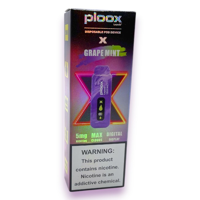 PLOOX 15000 POD X 5% 16ML - GRAPE MINT