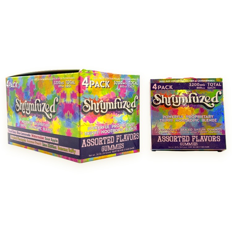SHRUMFUZED NOOTROPIC BLENDZ GUMMY 800MG 4CT/PK (3200MG/PK) - ASSORTED FLAVOR