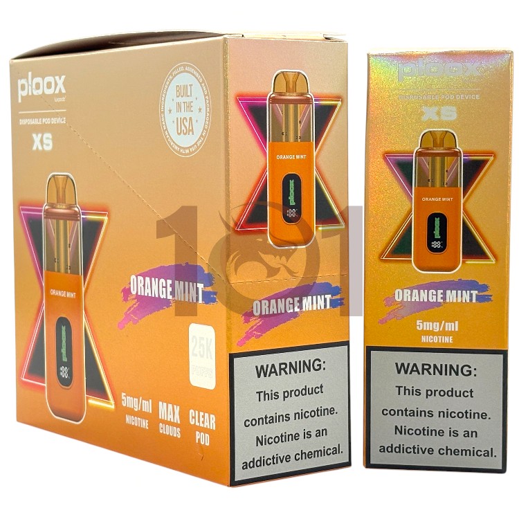 PLOOX 25000 0.5% 18ML HOOKAH POD XS - ORANGE MINT