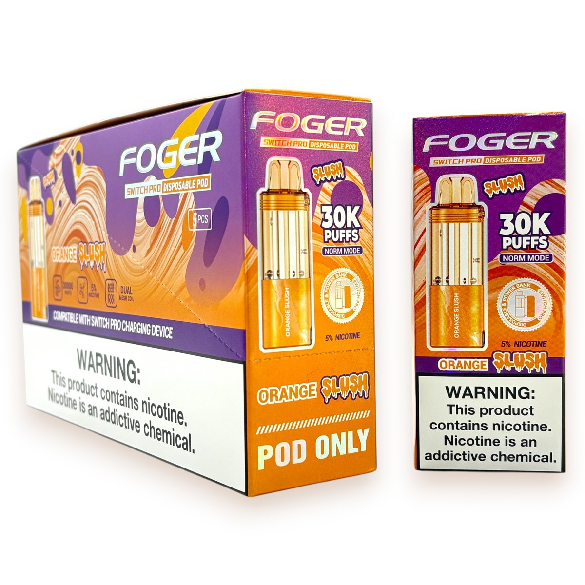 FOGER SWITCH PRO POD 30000 5% - SLUSH ORANGE