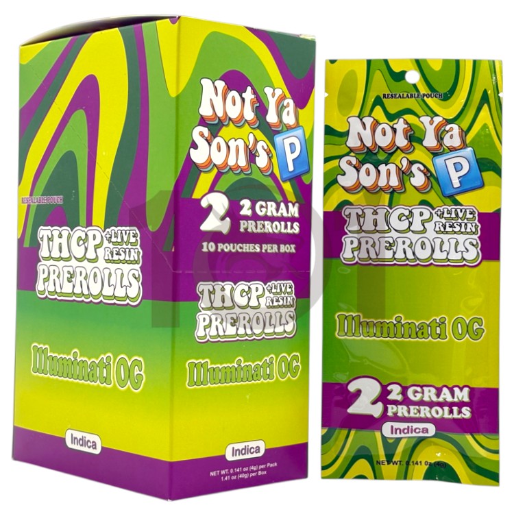 NOT YA SON'S P LR THCP 2GM 2CT PK PREROLL INDICA - ILLUMINATI OG