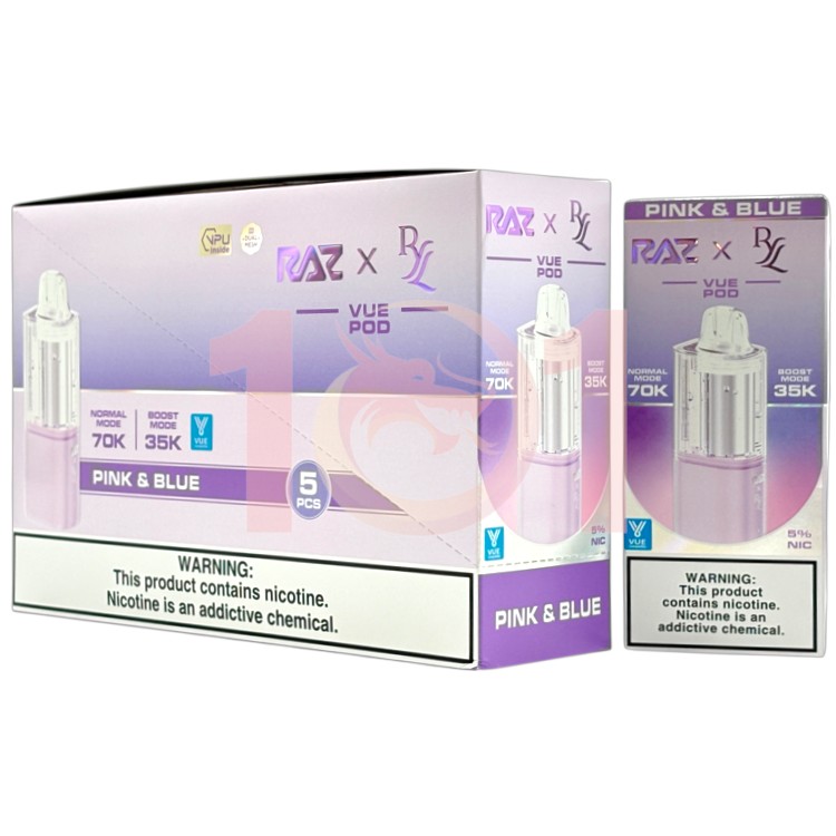 RAZ X RYL VUE 70000 POD 5% - PINK & BLUE