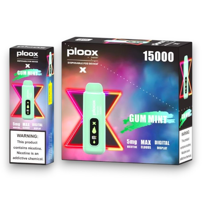 PLOOX 15000 POD X 5% 16ML - GUM MINT
