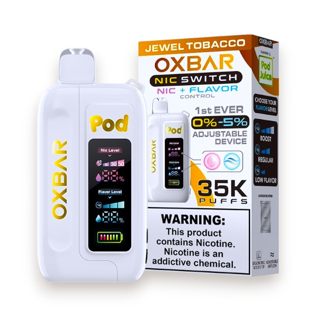 OXBAR 35000 NIC+FLAVOR CONTROL 5% - JEWEL TOBACCO