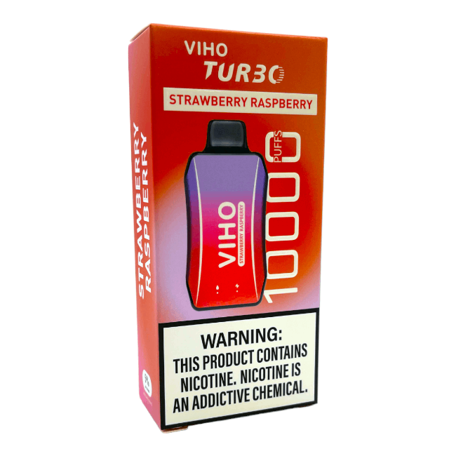 VIHO TURBO 10000 5% - STRAWBERRY RASPBERRY