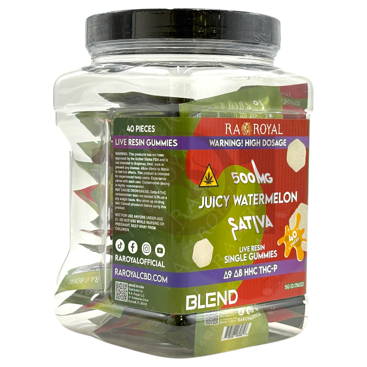 RA ROYAL LR BLEND D9+D8+HHC+THCP 500MG - SATIVA JUICY WATERMELON