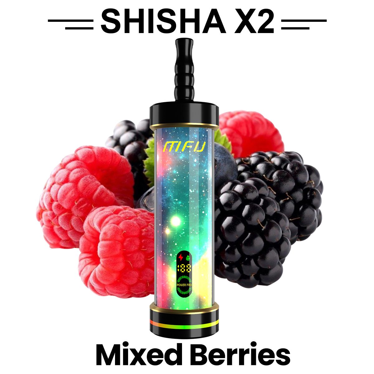 MFU SHISHA X2 60000 0.5% - MIXED BERRIES