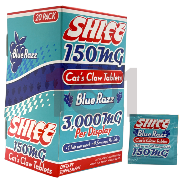 SHIFT CATS CLAW EXTRACT TABLET 150MG - BLUE RAZZ
