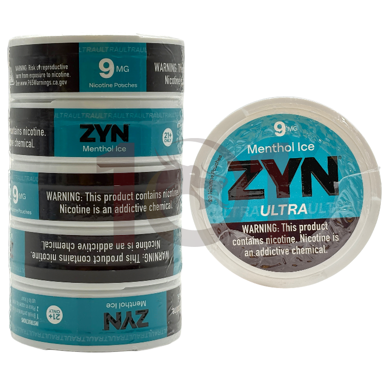 ZYN ULTRA NICOTINE POUCHES 9MG 20CT PK - MENTHOL ICE