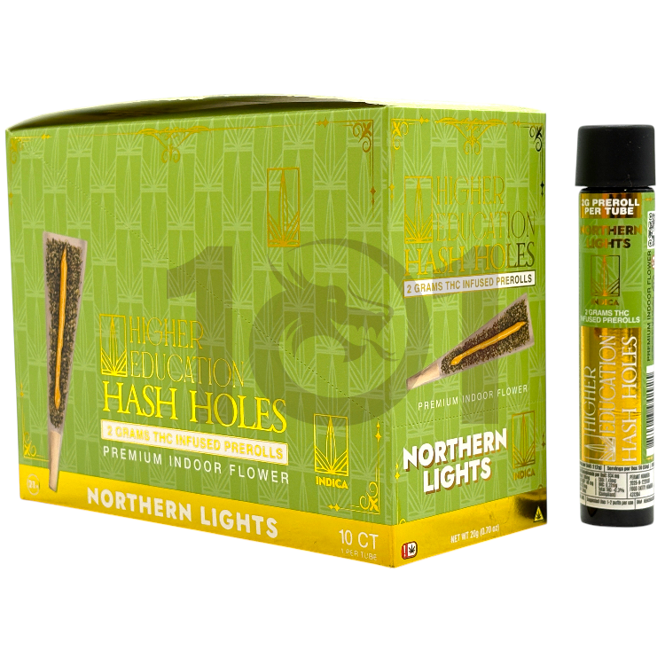 HIGHER EDUCATION HASH HOLE PREROLL 2GM INDICA - NORTHERN LIGHTS