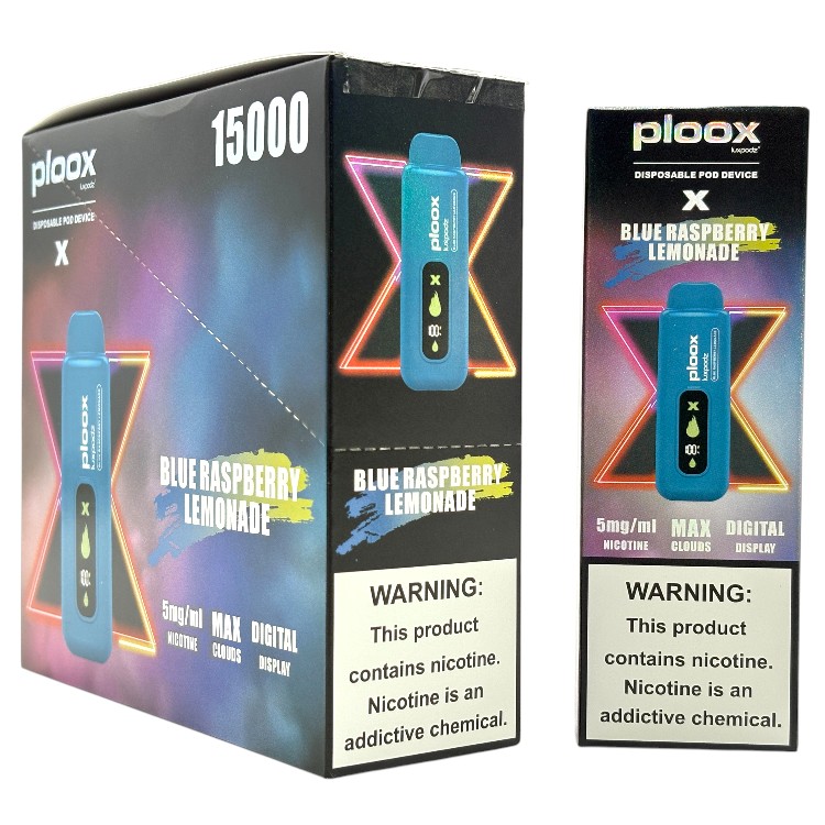 PLOOX 15000 POD X 5% 16ML - BLUE RASPBERRY LEMONADE