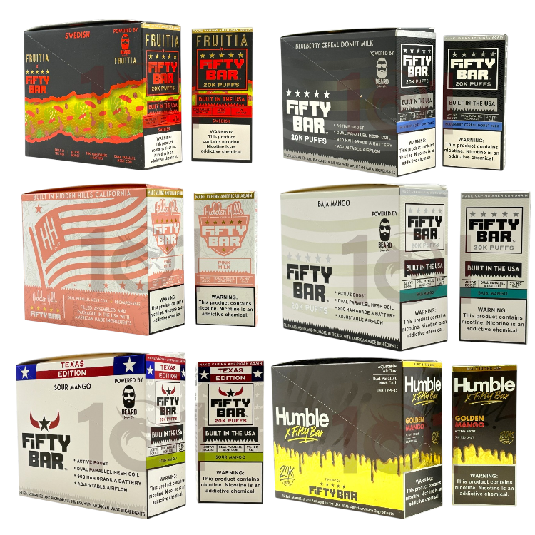 FIFTY BAR SALT NICOTINE 20000 5%