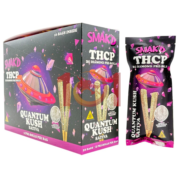 SMAK'D DIAMOND THCP 2GM CT 2CT PK PREROLL SATIVA - QUANTUM KUSH