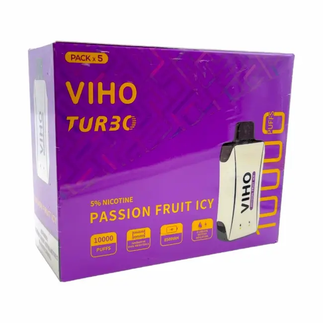 VIHO TURBO 10000 5% - PASSION FRUIT ICY