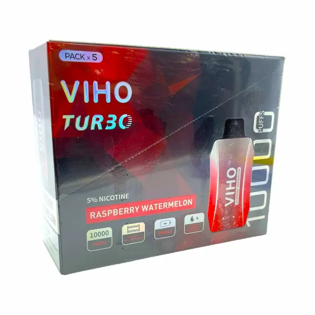 VIHO TURBO 10000 5% - RASPBERRY WATERMELON