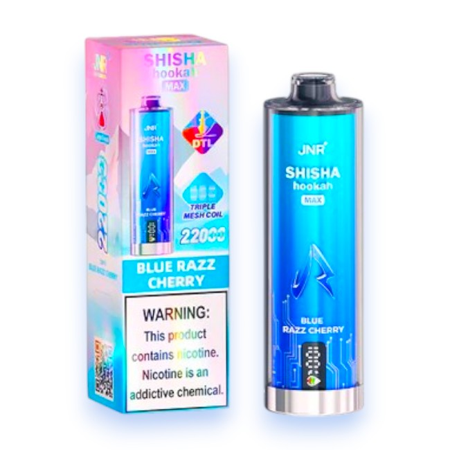 JNR SHISHA HOOKAH MAX 22000 5% - BLUE RAZZ CHERRY