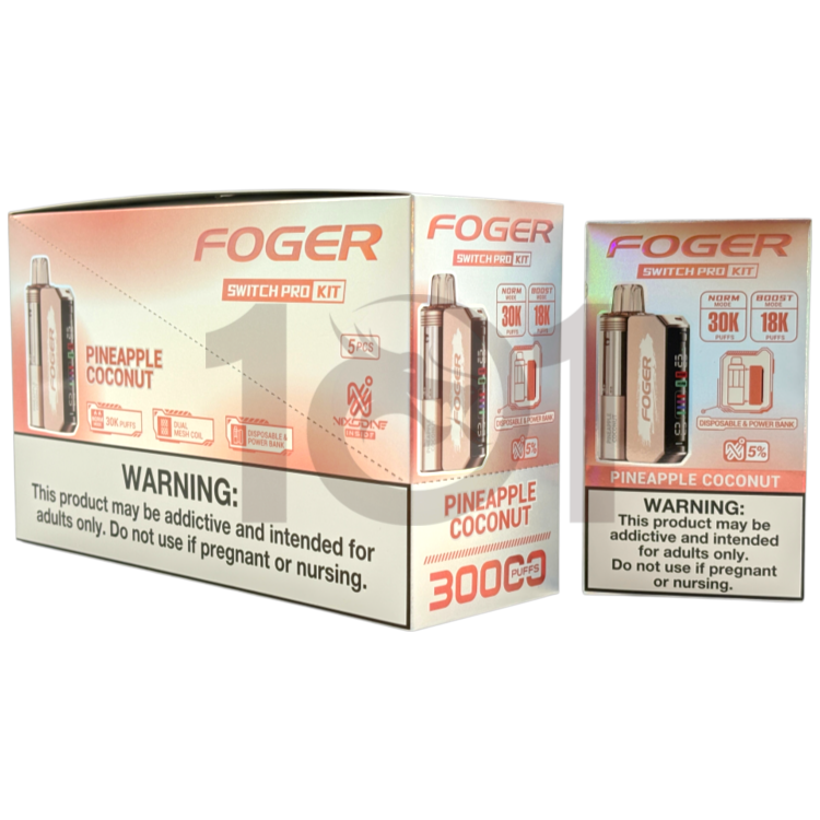 FOGER NIXODINE SWITCH PRO 30000 POD DEVICE 5% - PINEAPPLE COCONUT