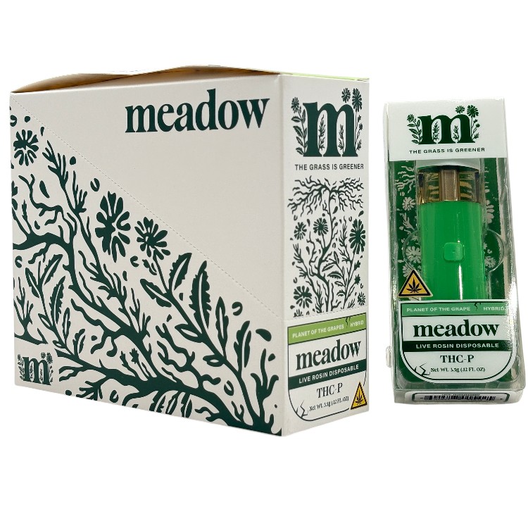 MEADOW LR THCP 3.5GM DISPOSABLE VAPE HYBRID - PLANET OF THE GRAPES