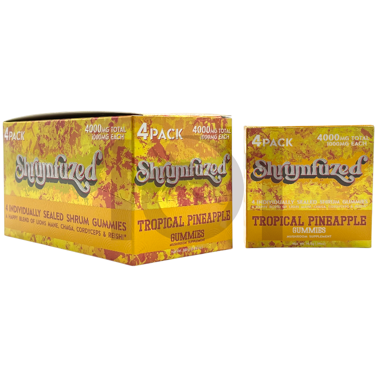 SHRUMFUZED MUSHROOM GUMMY 1000MG 4CT PK - TROPICAL PINEAPPLE