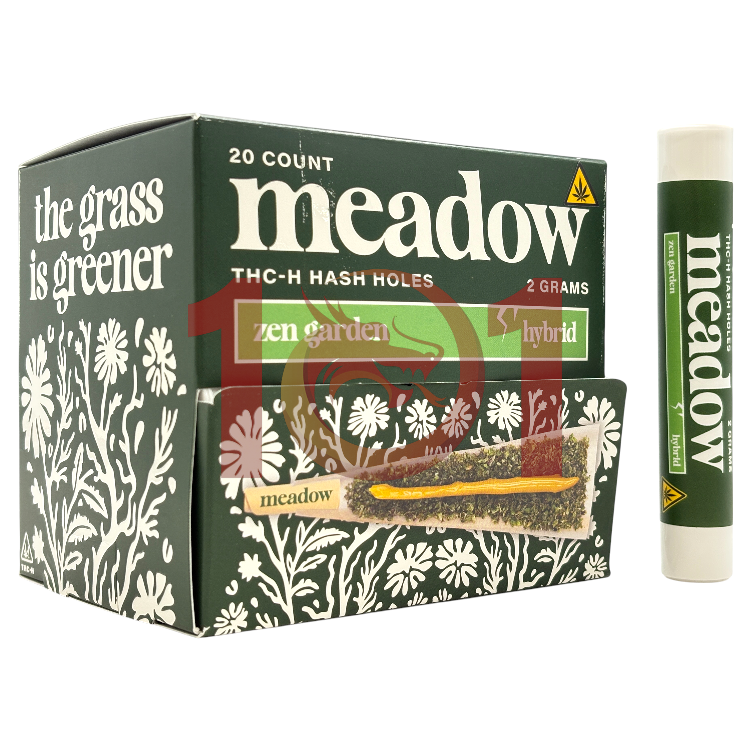 MEADOW HASH HOLE THCH 2GM 1CT PK PREROLL HYBRID - ZEN GARDEN
