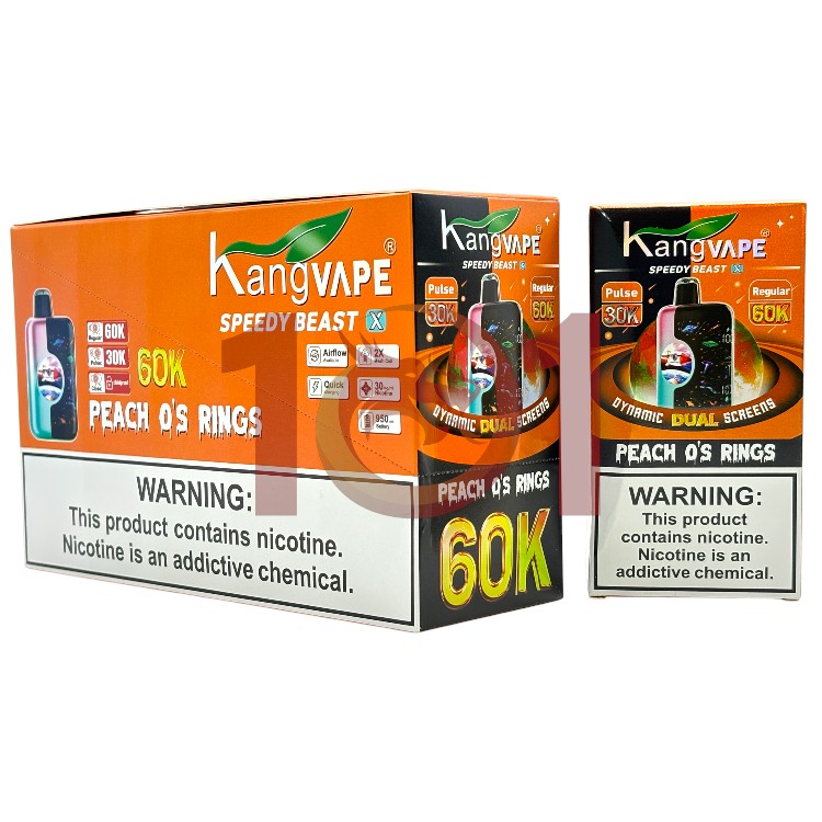 KANGVAPE SPEEDY BEAST 60000 5% - PEACH O'S RINGS