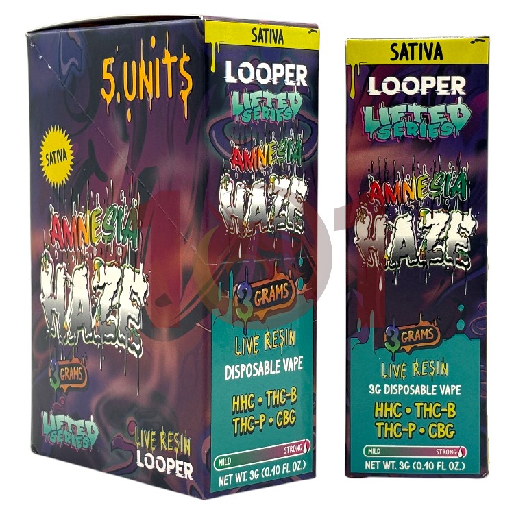 LOOPER LIFTED SERIES THCP 3GM DISPOSABLE SATIVA - AMNESIA HAZE