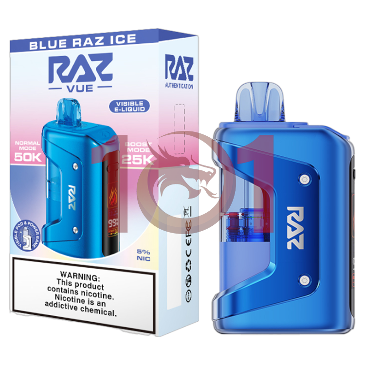 RAZ VUE 50000 KIT 5% - BLUE RAZ ICE