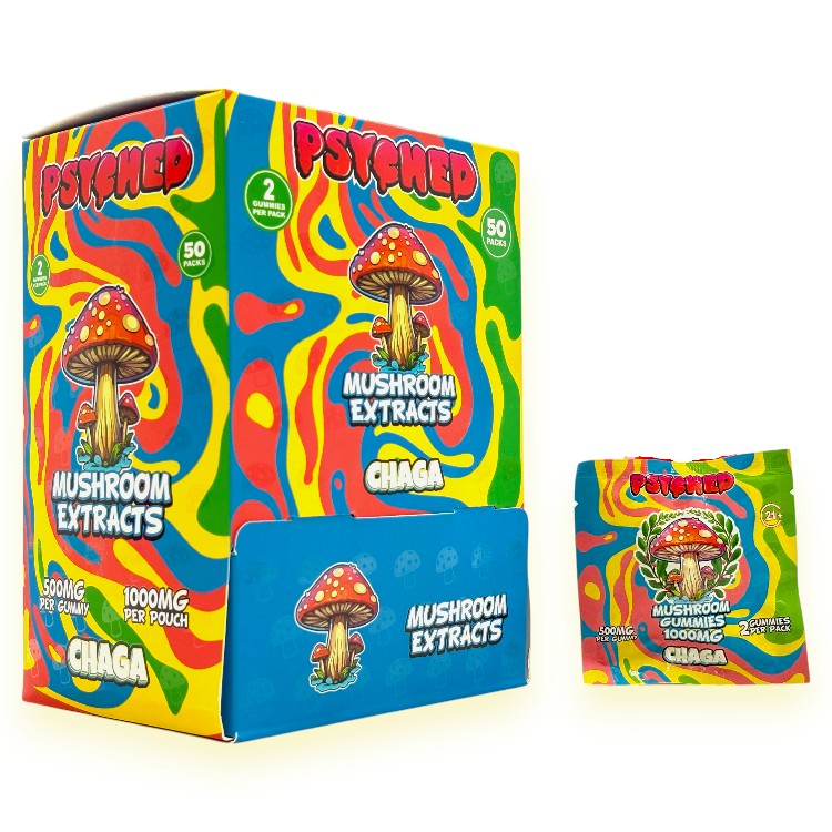PSYCHED MUSHROOM EXTRACT GUMMY 500MG 2CT PK - CHAGA