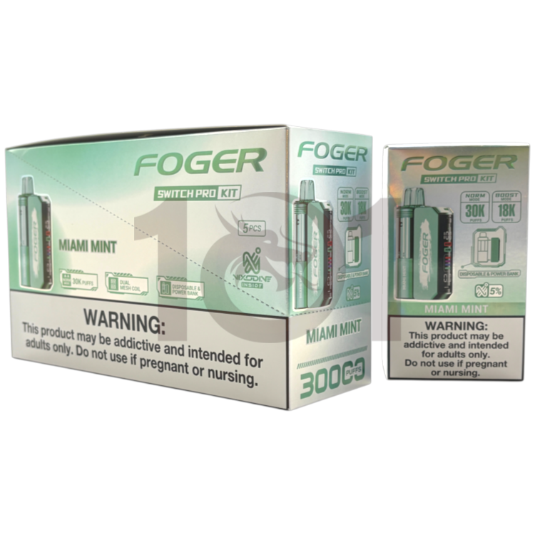 FOGER NIXODINE SWITCH PRO 30000 POD DEVICE 5% - MIAMI MINT