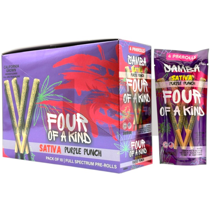 SAMBA FOUR OF A KIND 2GM 4CT PK PREROLL SATIVA - PURPLE PUNCH
